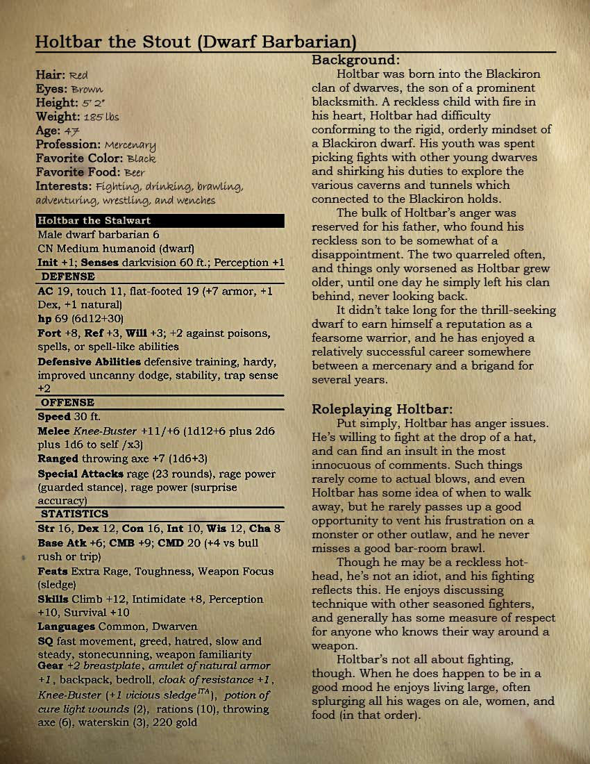 War of the Goblin King Pre-Mades